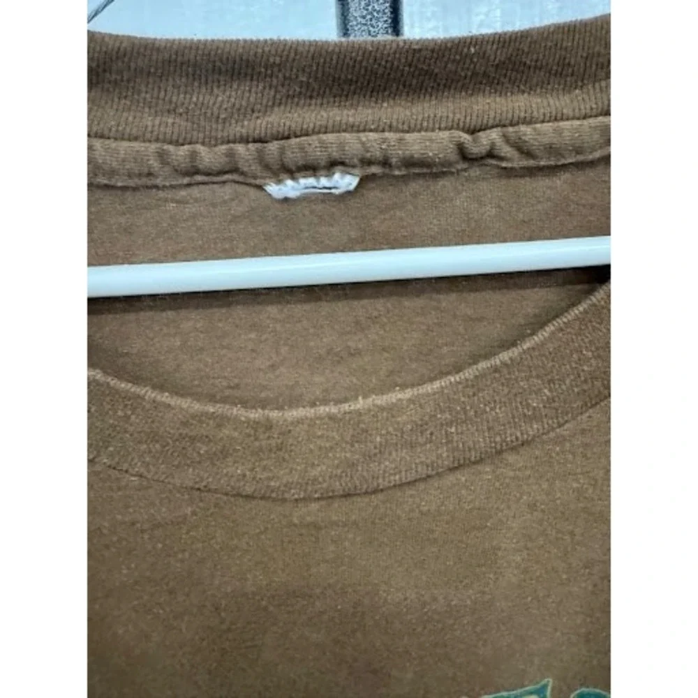 Vintage Key West Florida Dolphin Shell Graphic T-Shirt Brown Single Stitch L XL